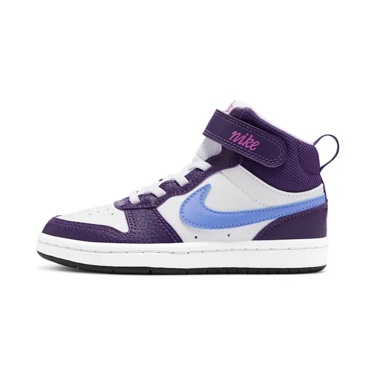 Nike Court Borough Mid 2 “White / Eggplant / Active Fuchsia / Royal Pulse” (CD7783-106)