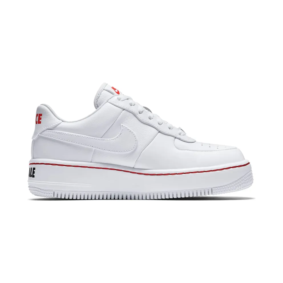 Nike Air Force 1 Upstep Force Is Female White (W) White/White-Black-Habanero Red (898421-101)
