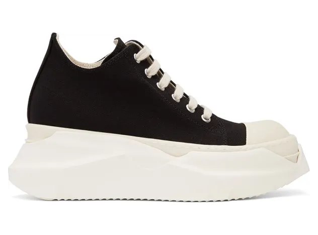 Rick Owens Drkshdw Black Abstract Low Sneakers (DS21S2842 TNAP)