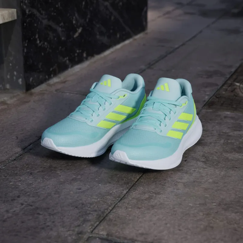 adidas Runfalcon 5 Semi Flash Aqua Lucid Lemon Core Black (JR3088)