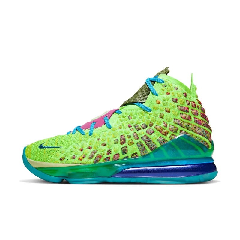 Nike  LeBron 17 Mr. Swackhammer Ghost Green/College Navy-Orange Trance-Laser Blue (CV8075-300)