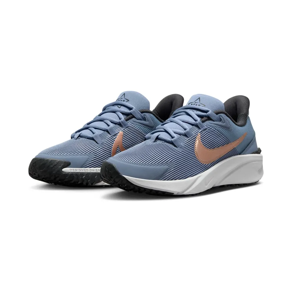 Nike Star Runner 4 Ashen Slate Armory Navy Pure Platinum Metallic Red Bronze (DX7615-405)