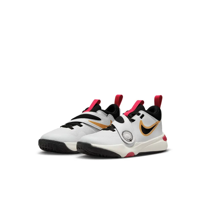 Nike Team Hustle D 11 White Metallic Gold University Red Black (DV8994-104)