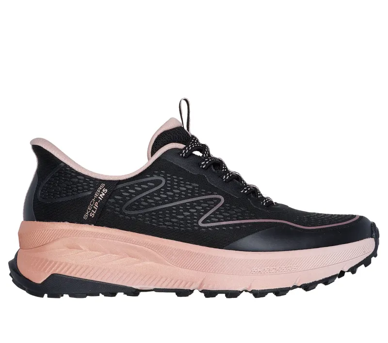 Skechers Slip-ins: Switch Back – Mist – Black / Pink – “Black” (180157 BKPK)