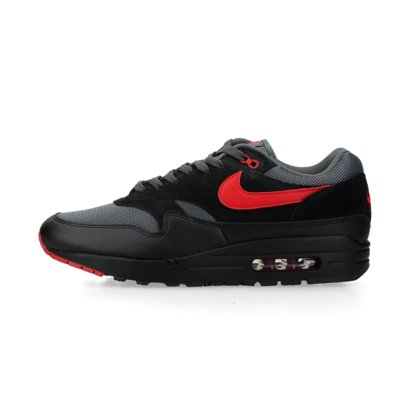 Nike Air Max 1 Essential (black / university red / iron grey) – FZ5808-008