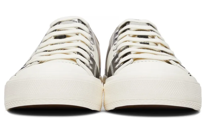 Burberry Black & White Exploded Check Larkhall Sneakers (8043606) (2)