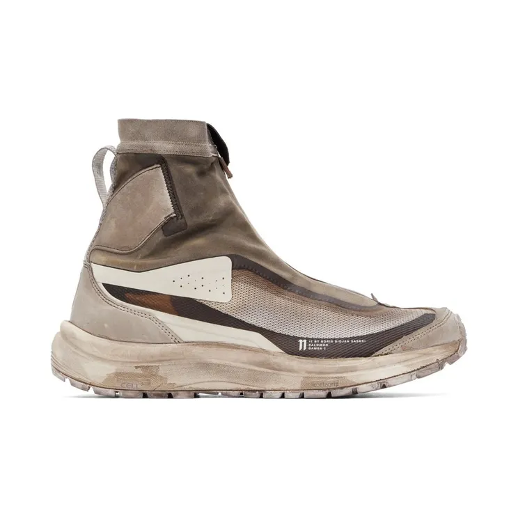 11 by Boris Bidjan Saberi Taupe Salomon Edition Bamba 2 High Sneakers (112 11xS)