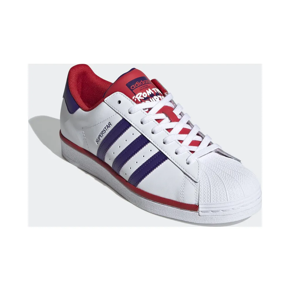 adidas Superstar White Purple Scarlet Cloud White/Purple/Scarlet (FV4189)