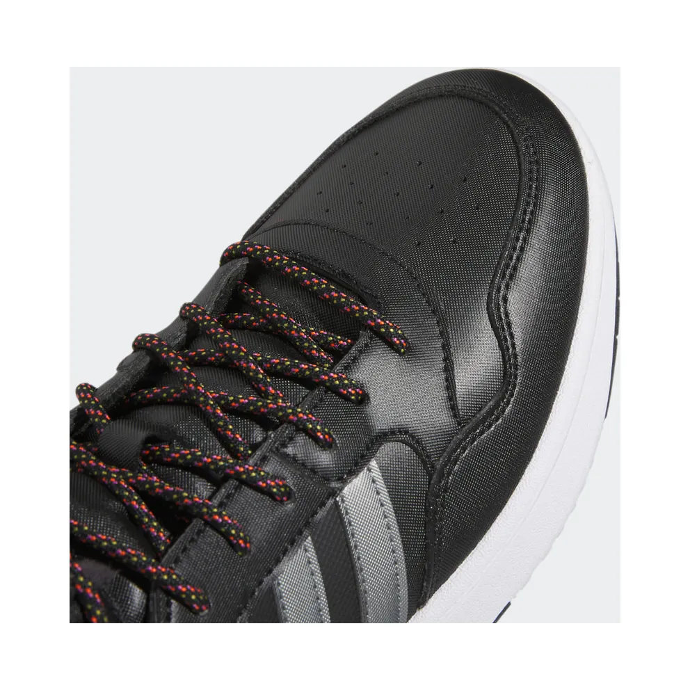 adidas Hoops 3.0 Mid Lifestyle Basketball Classic Winter Shoes Core Black / Iron Metallic / Pulse Olive (HR1440)