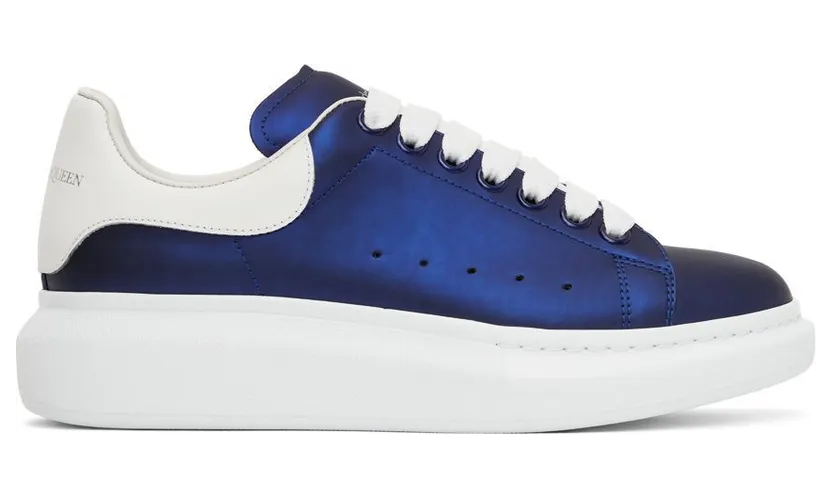 Alexander McQueen Blue & White Oversized Sneakers (662655W4PW1)