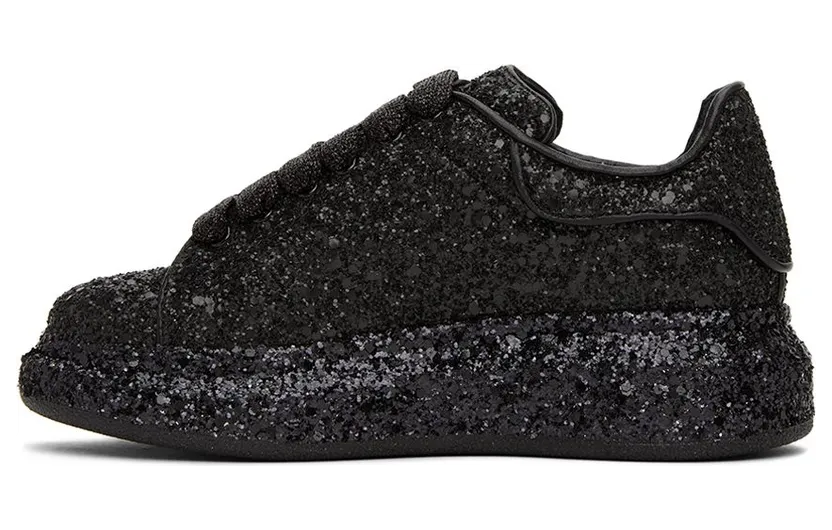 Alexander McQueen Kids Black All Over Glitter 1000 Black/Black (710103W4JF8) (3)