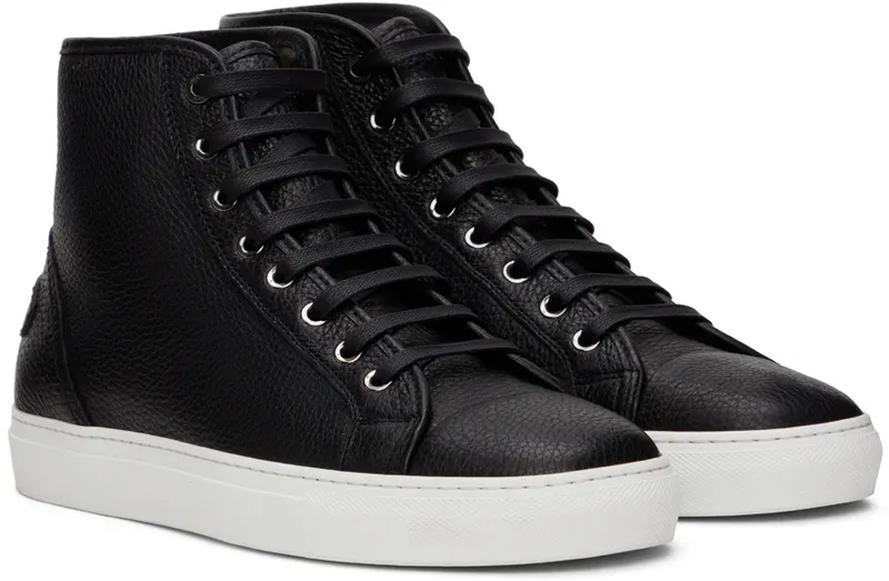 Brioni Black Leather Sneakers (QFLG0L P7731)