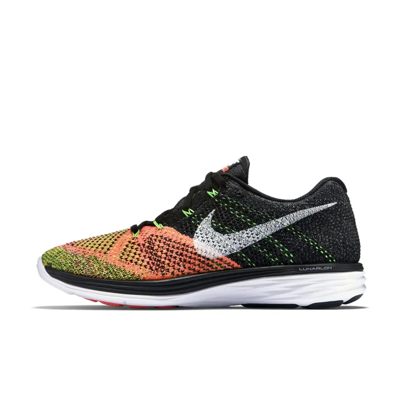Nike Flyknit Lunar3 Orange Toe Black/White-Hot Lava-Volt (698181-007)