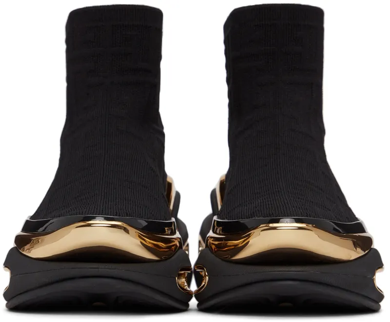 Balmain Black Knit Monogram B-Bold (XN1VJ684TKMM)
