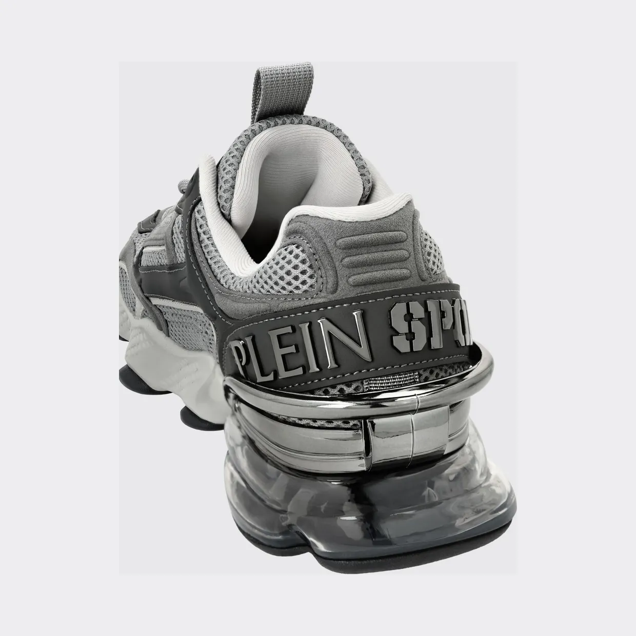 Plein Sport Runner PS Thunder Mix Low-Top Mesh Sneakers with Notched Sole Grey (SAESUSC0750STE003N1072) (3)
