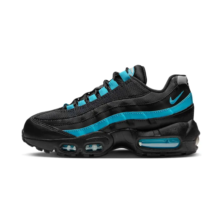 Nike Air Max 95 Recraft GS “Black / Pearl Grey / Baltic Blue” (II4053-010)