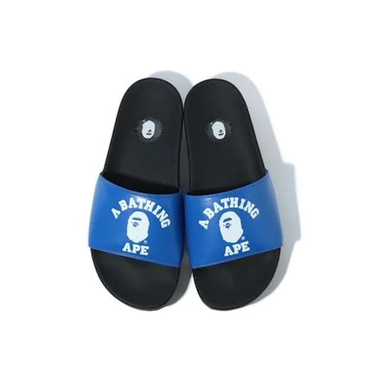 A Bathing Ape College Slide Sandals Blue (1G20191011-BLU)