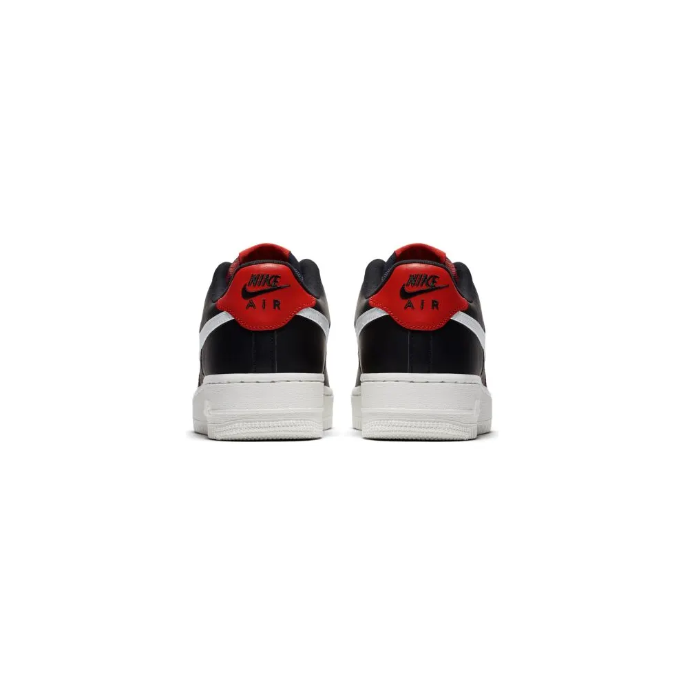 Nike Air Force 1 Low Flannel (GS) Black/Summit White-Habanero Red (849345-004)