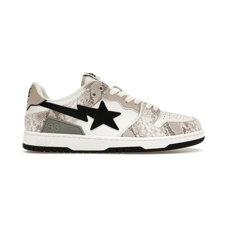 A Bathing Ape Sk8 Sta #1 Beige Snakeskin (1J80-191-055-BEI)