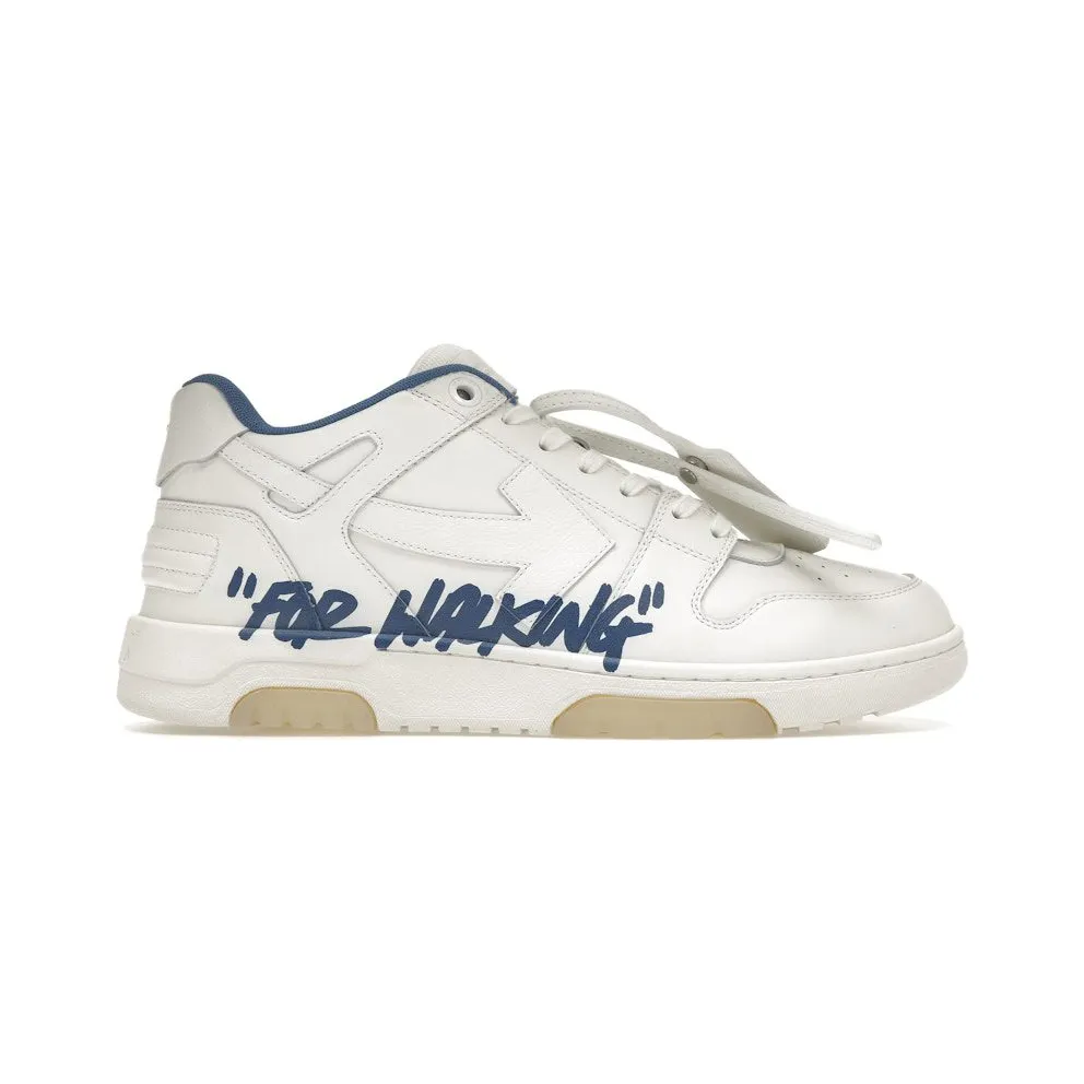 OFF-WHITE Out Of Office “OOO” Low Tops For Walking White Dark Blue SS22 (OMIA189S22LEA0030145)