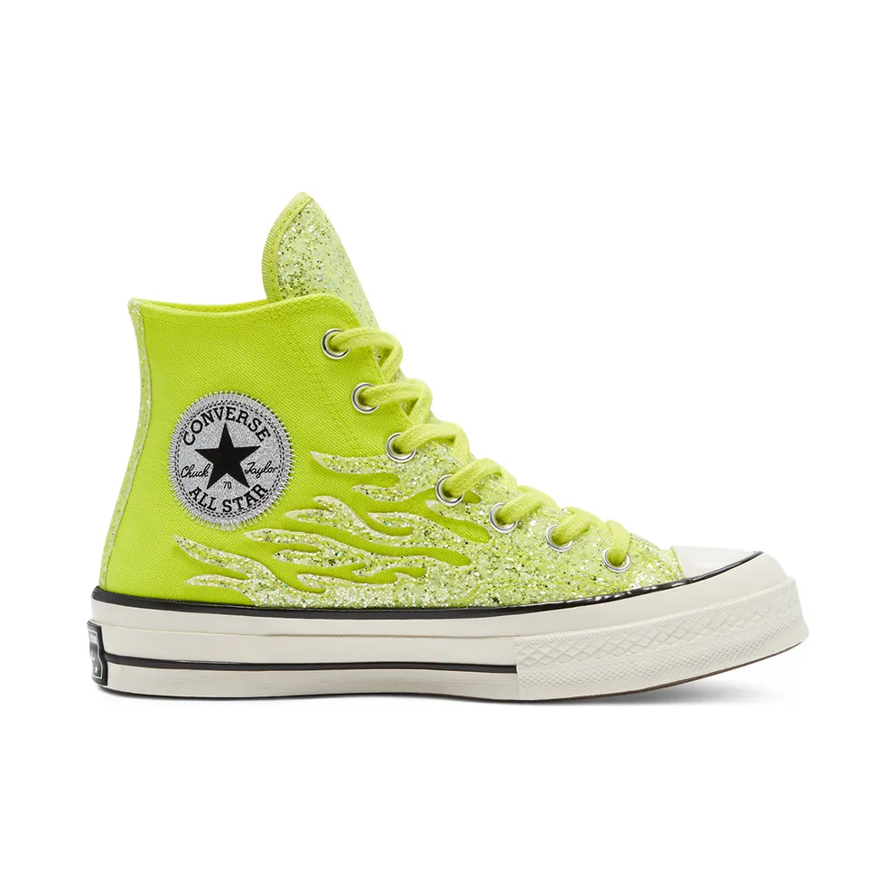 Converse Glitter Shine Chuck 70 High Top for Women Lemon Venom/egret/black (569388C)