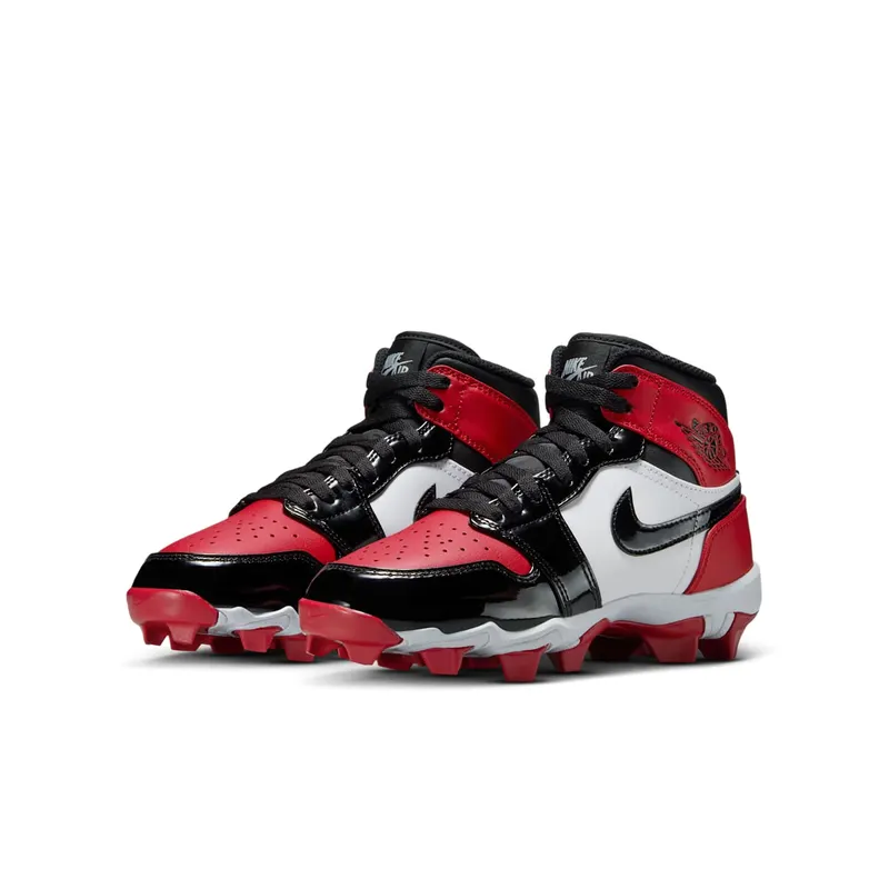 Jordan 1 Mid Cleat Patent Bred Toe (HF6883-601)