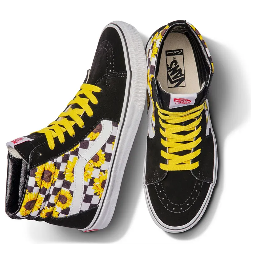 VANS Gepersonaliseerde Sunflowers Sk8-hi Zwart (VN0A3CST687)