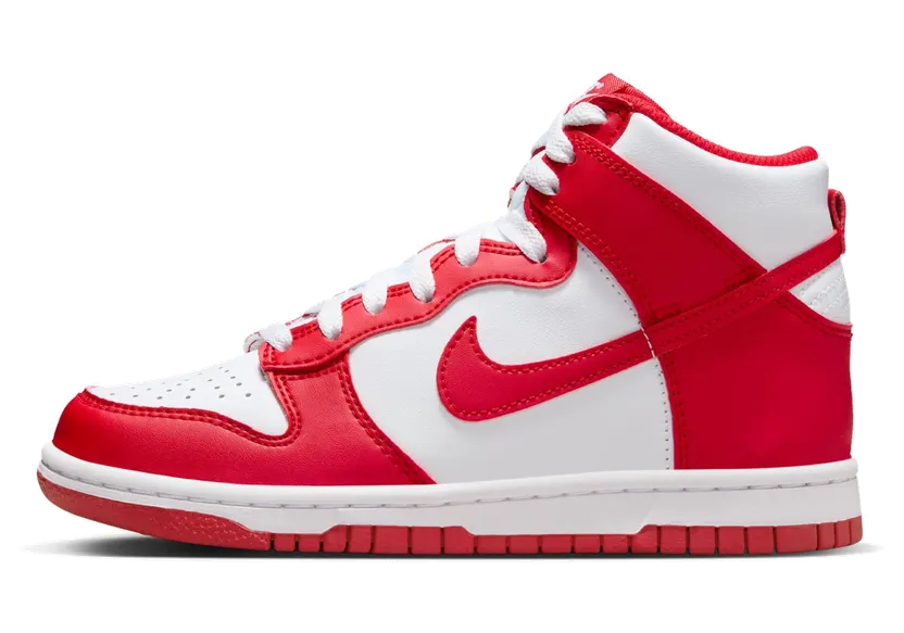 Nike Dunk High GS “Championship White Red (Red Tongue Tag)” (DB2179-115)