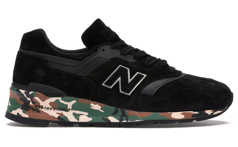 New Balance 997 Black Camo Midsole