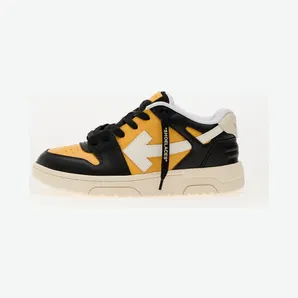 Off-White Out Of Office Kids “Ocher Yellow Black” (OBIA011S25LEA0011610)