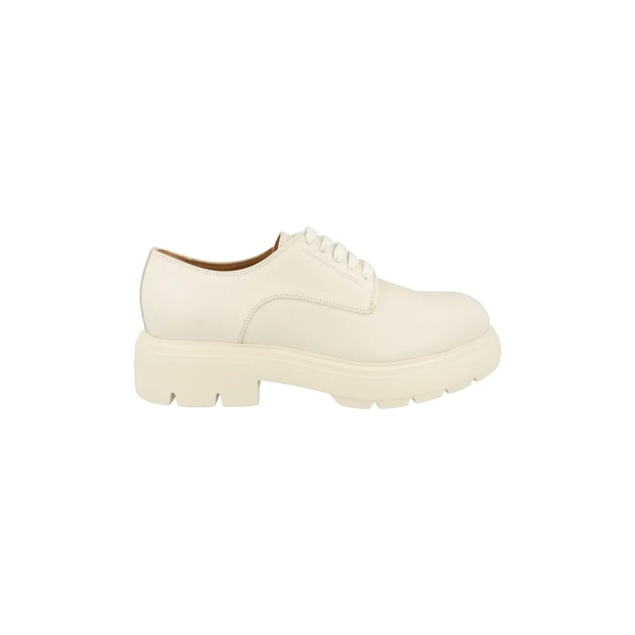 Ferragamo Devis Leather Derby Shoes White (022216-768459-M)