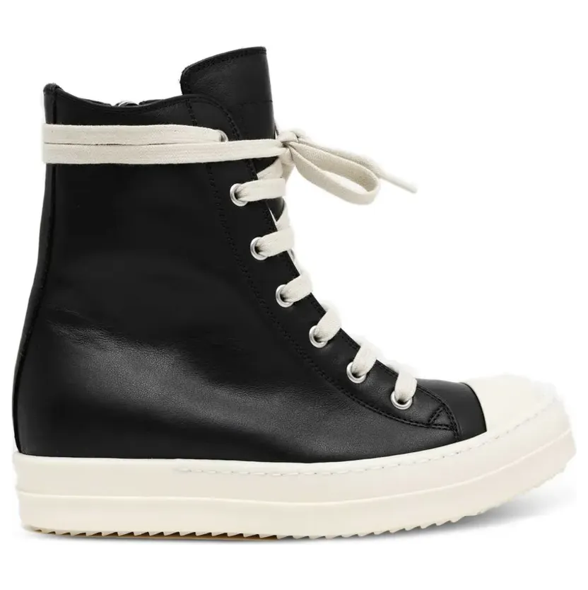 Rick Owens High-Top-Sneakers aus Leder “Black” (RP02F5890LCO)