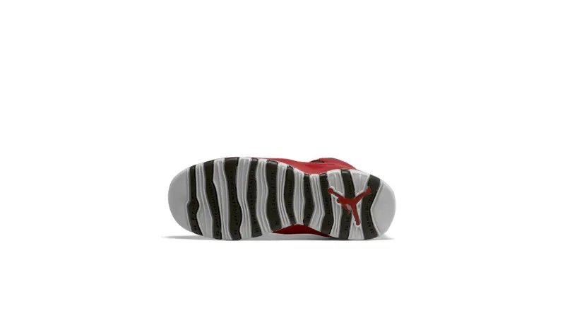 Jordan 10 Retro Bulls Over Broadway (GS) Gym Red/Black/Wolf Grey (705179-601)
