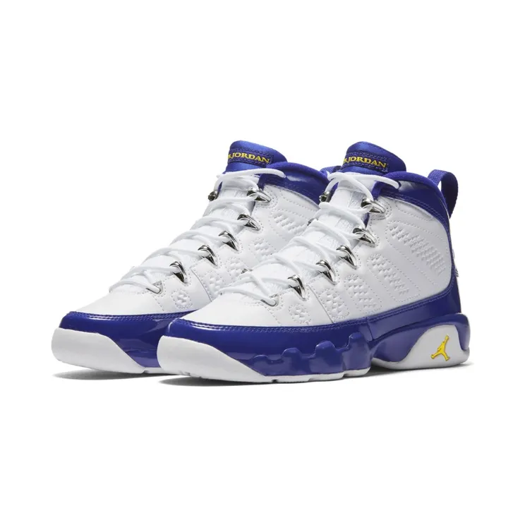 Air Jordan 9 Retro’Kobe’ BG White/Tour Yellow-Concord (302359-121)