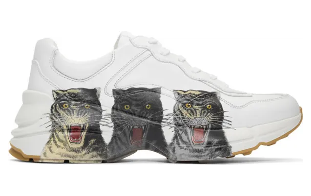 Gucci White Rhyton Sneakers (576050 DRW00)