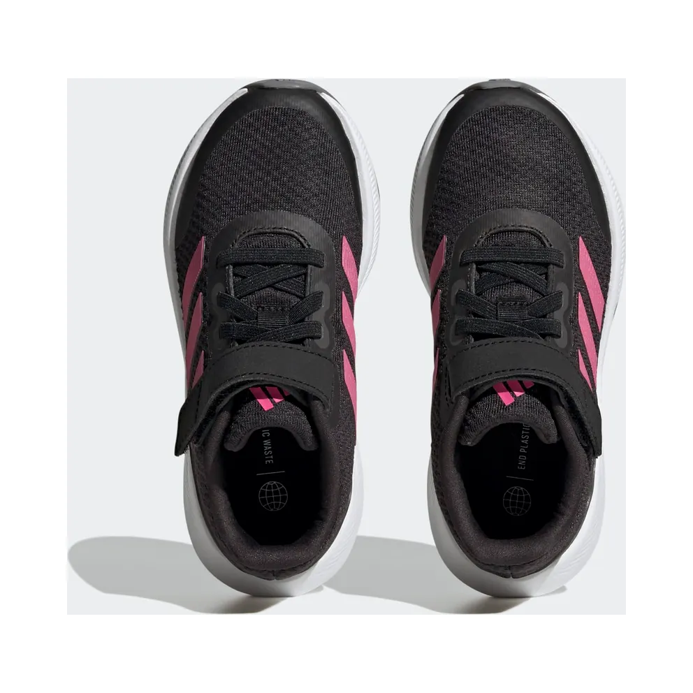 Adidas RunFalcon 3.0 Elastic Lace Top Strap Shoes GS “Core Black / Pulse Magenta / Grey Six” (HP5875)