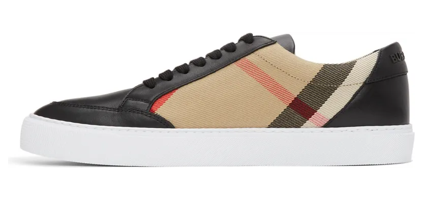 Burberry Black & Beige Salmond Sneakers (8024331) (3)