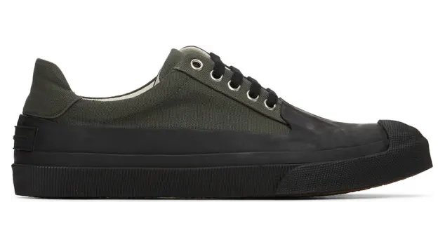 Dries Van Noten Khaki Canvas Low-Top Sneakers (MS27/131 QU620)
