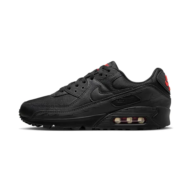 Nike Air Max 90 Black Reflective “Black / Light Crimson” (DZ4504-003)