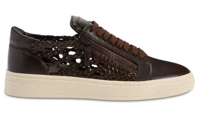 Giuseppe Zanotti Gewebte GZ94 Sneakers mit doppeltem Reißverschluss – Braun (RM50019003)
