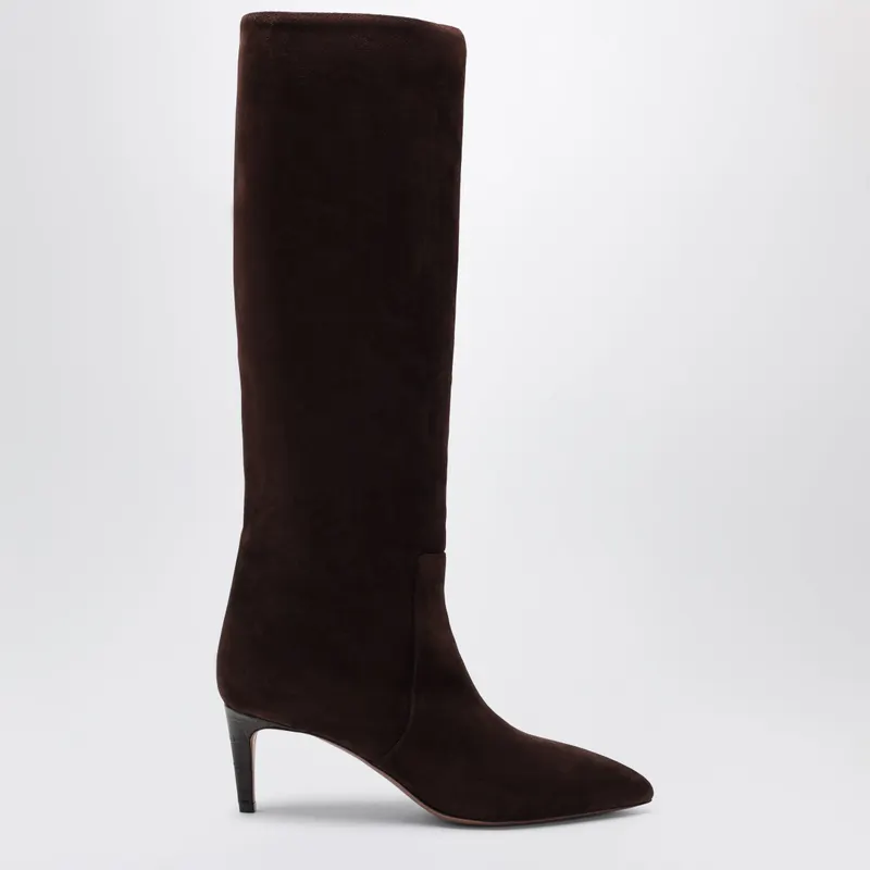 Paris Texas Chocolate suede pointed-toe boots PX504XV003/T_PATEX-CI_500-41