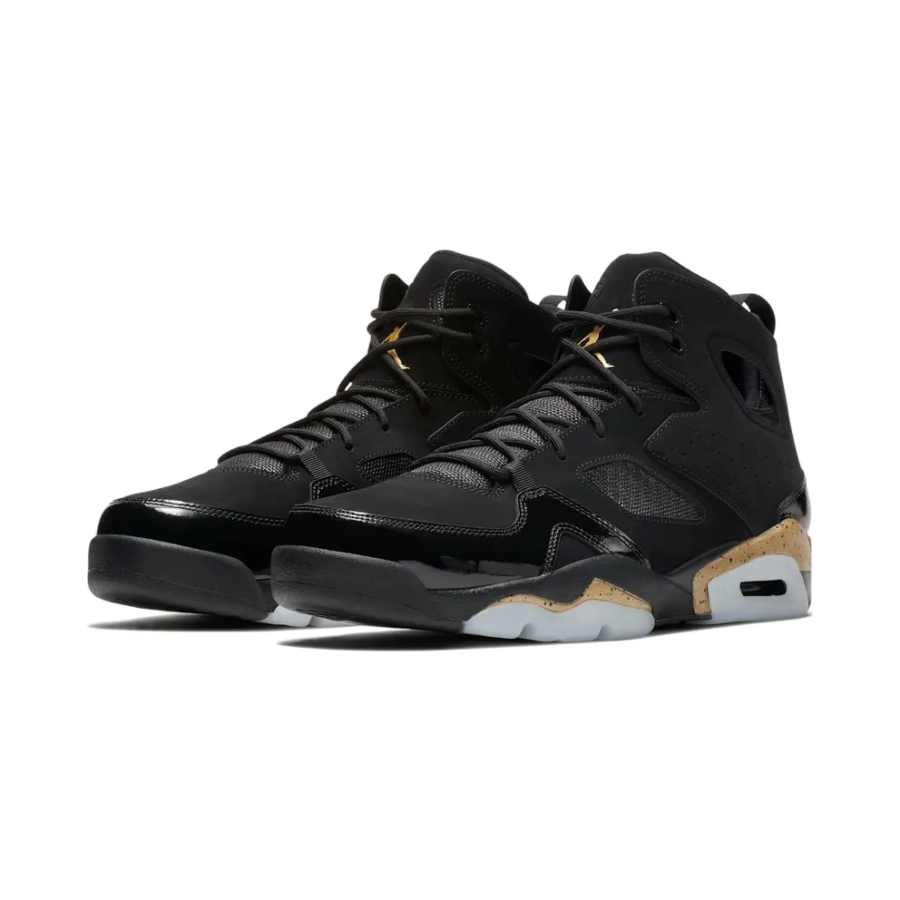 Jordan Flight Club 91 Black Metallic Gold Black/White-Metallic Gold (555475-031)