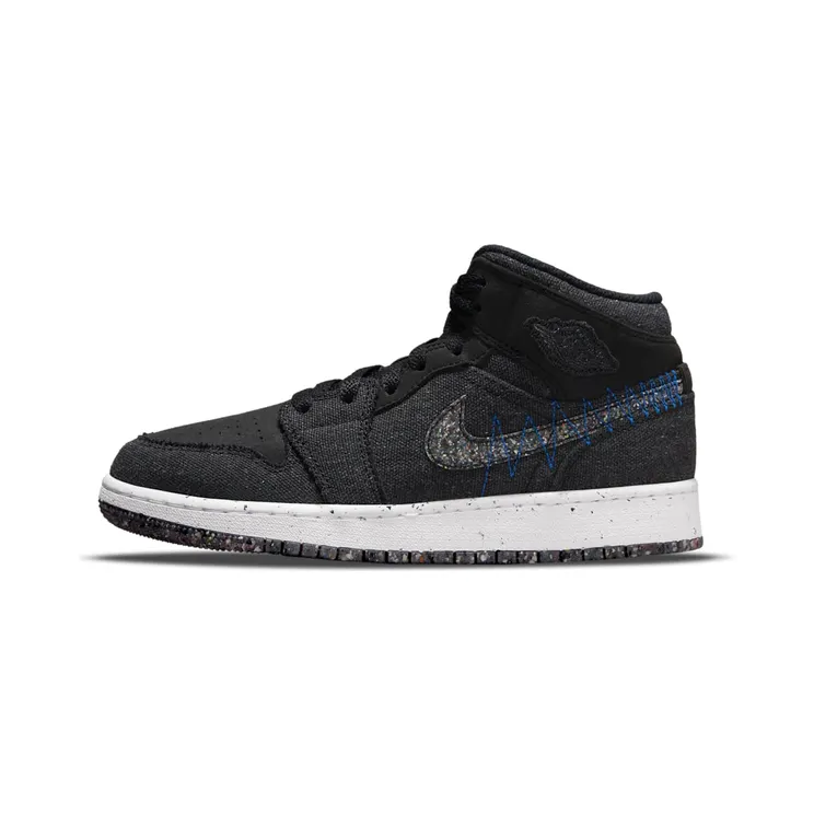 Jordan 1 Mid SE Crater Black (GS) “Black / Racer Blue / White / Multi-Colour” (DM4334-001)