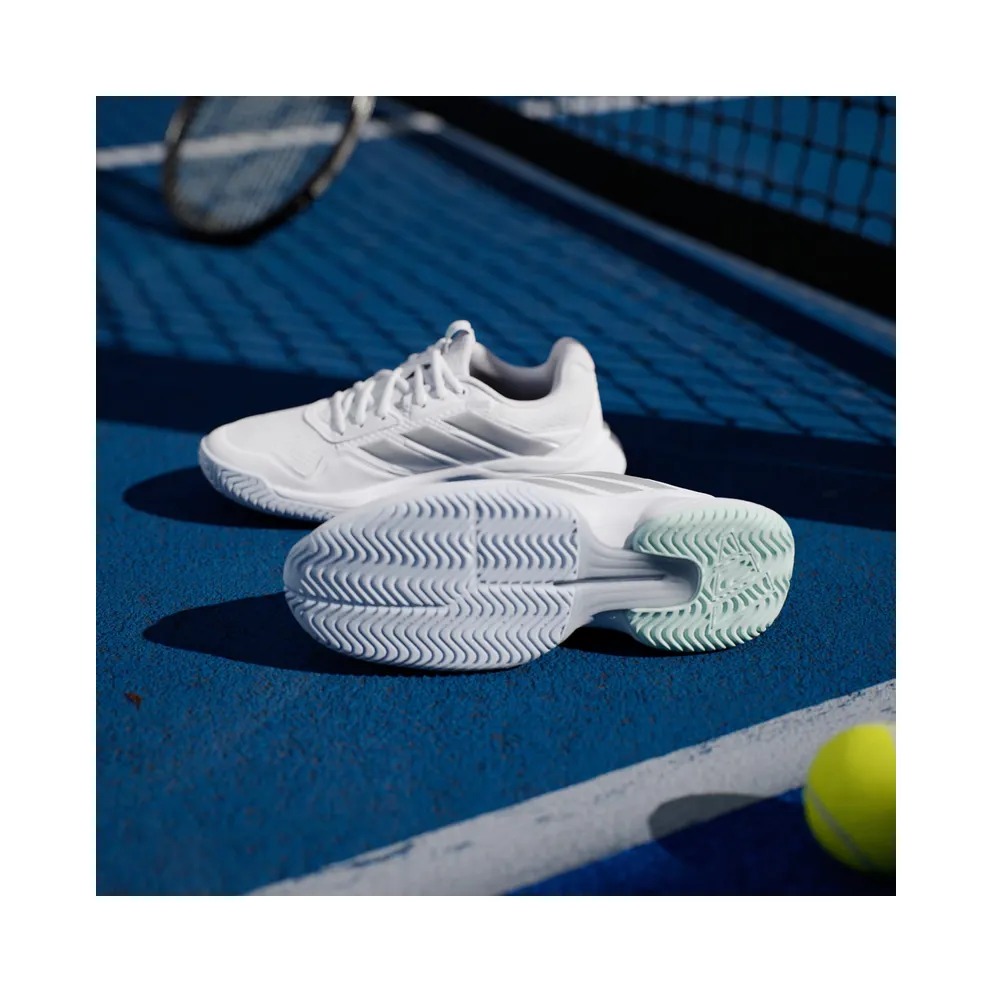 Adidas GameCourt 3 All Court Tennis Shoes Cloud White / Silver Metallic / Ice Blue (KI2864)