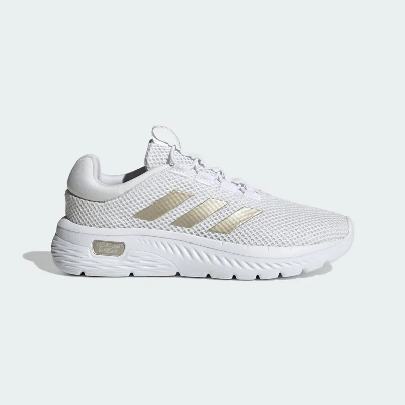 Adidas Cloudfoam Comfy Elastic Lace Cloud White / Champagne Met. / Core Black (IH3612)