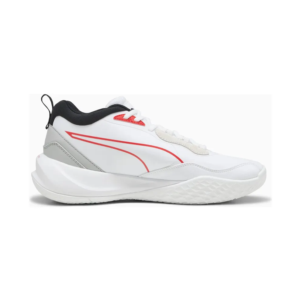 Puma Playmaker Pro Plus Basketball Shoes White/Red (379156-01)