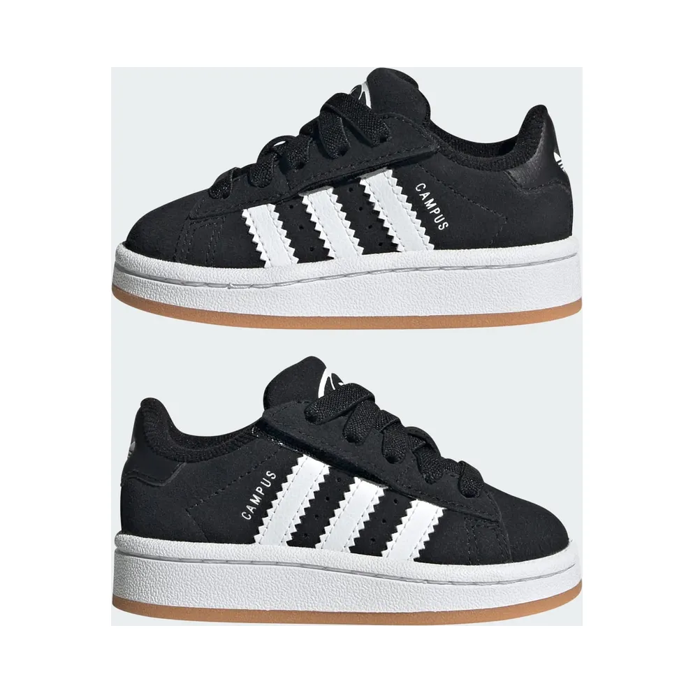 adidas Campus 00s Comfort Closure Elastic Lace Shoes Kids Core Black / Cloud White / Gum (JI4335)