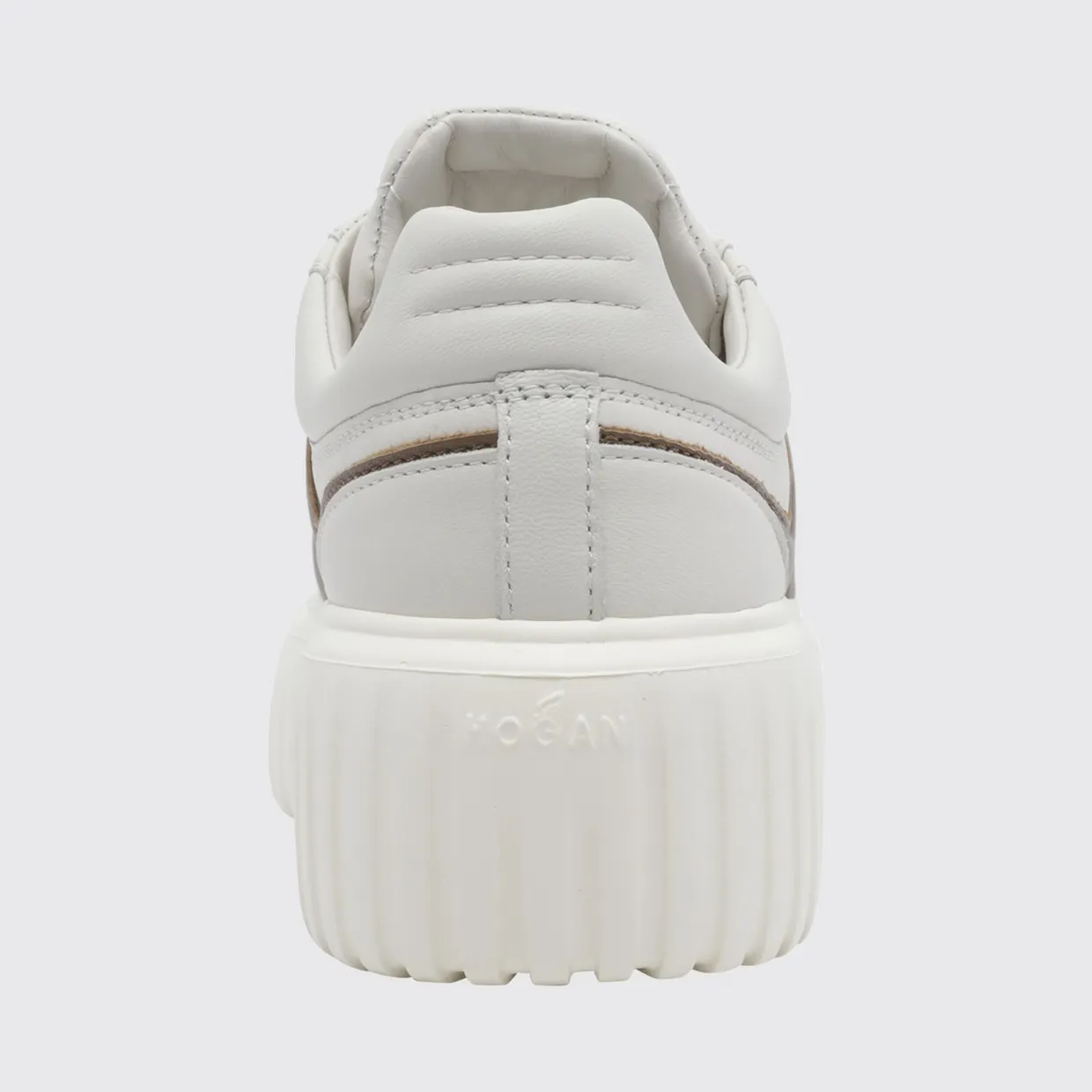 Hogan H-Stripes Smooth Leather Platform Trainers White 1 (HXW6450FE91LE902RK) (3)