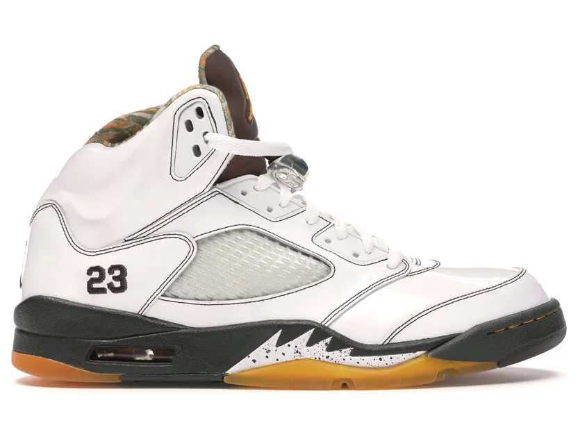 Air Jordan 5 Retro ‘Cinder’ White/Dark Cinder-Dark Army-Del Sol (136027-121)