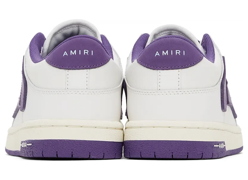 AMIRI White & Purple Skel Top Low Sneakers (PS22MFS003-196) (4)